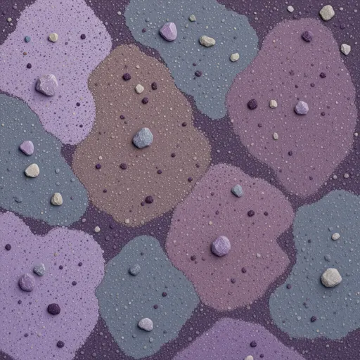 violet mineral soil - simplified stylized game art with clear material shapes