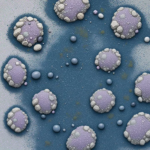 blue fine gravel - simplified stylized game art with clear material shapes
