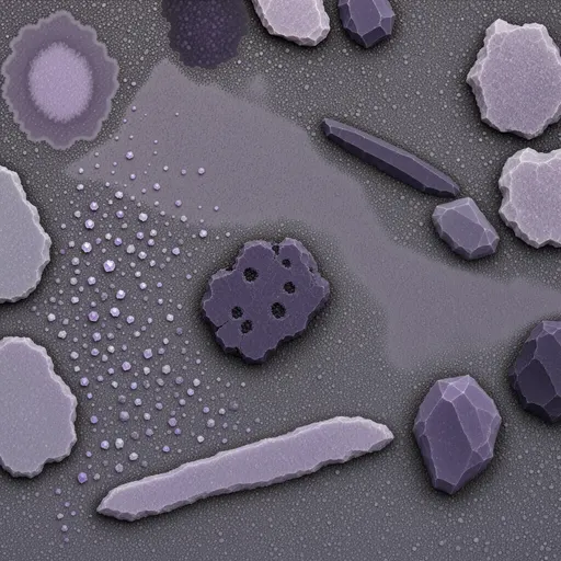 violet mineral soil - hand-painted game texture with readable brush shapes