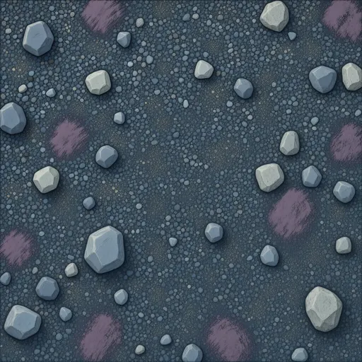 blue fine gravel - hand-painted game texture with readable brush shapes