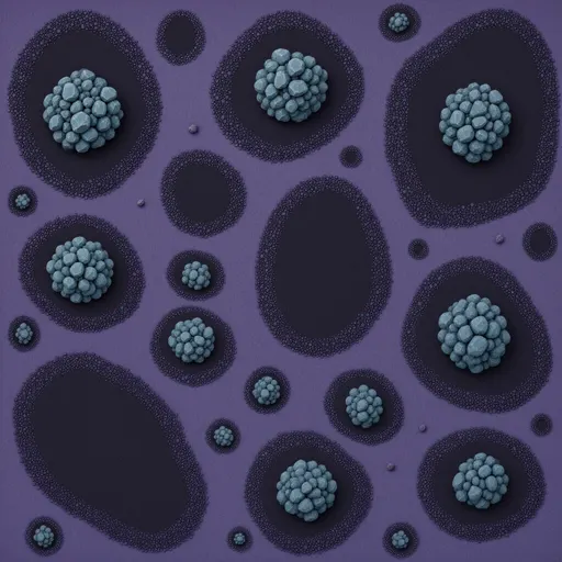 violet mineral soil - simplified stylized game art with clear material shapes