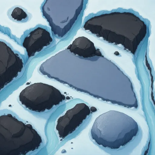 dark exposed rock - hand-painted game texture with readable brush shapes