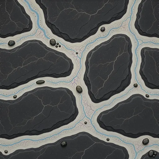 dark exposed rock - simplified stylized game art with clear material shapes