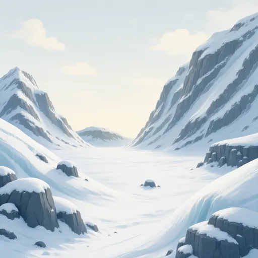 arctic landscape background - hand-painted game texture with readable brush shapes