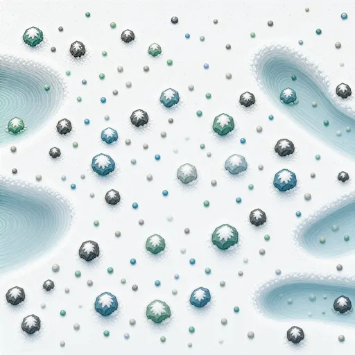 powdery snow - hand-painted game texture with readable brush shapes