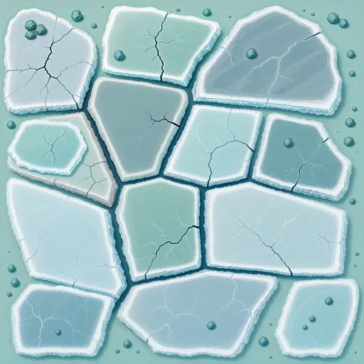 frosted blue ice - hand-painted game texture with readable brush shapes