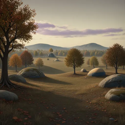 autumn landscape background - realistic game material color texture
