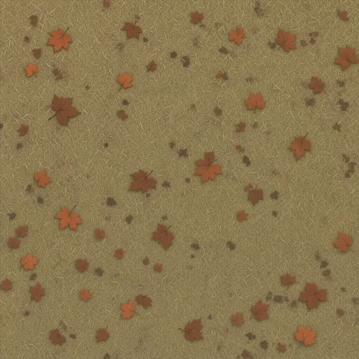 faded autumn grass - simplified stylized game art with clear material shapes