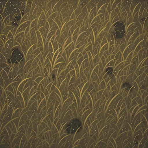 faded autumn grass - hand-painted game texture with readable brush shapes