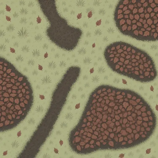 faded autumn grass - hand-painted game texture with readable brush shapes