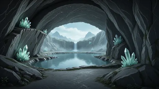 cavern landscape background - realistic game material color texture