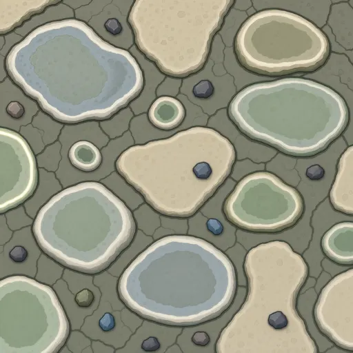 pale mineral sediment - simplified stylized game art with clear material shapes