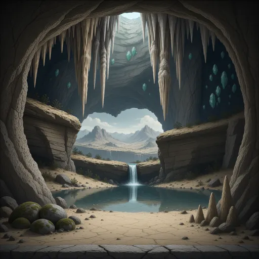 cavern landscape background - realistic game material color texture