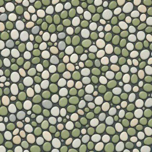 small coastal pebbles - simplified stylized game art with clear material shapes