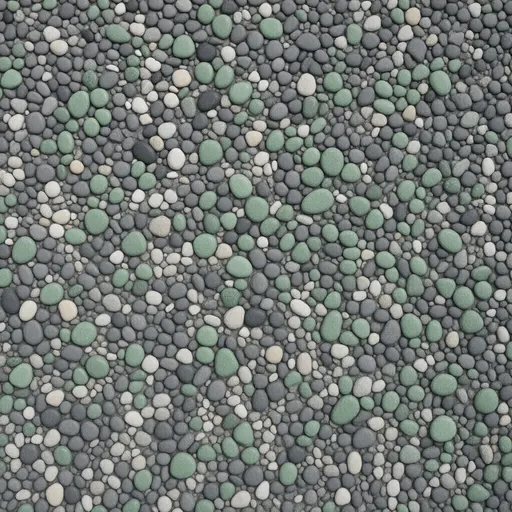 small coastal pebbles - realistic game material color texture