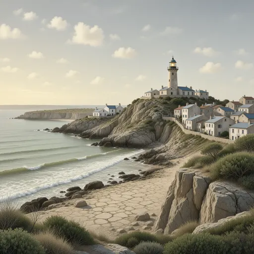 coastal landscape background - realistic game material color texture
