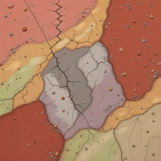 red sandstone grit - hand-painted game texture with readable brush shapes