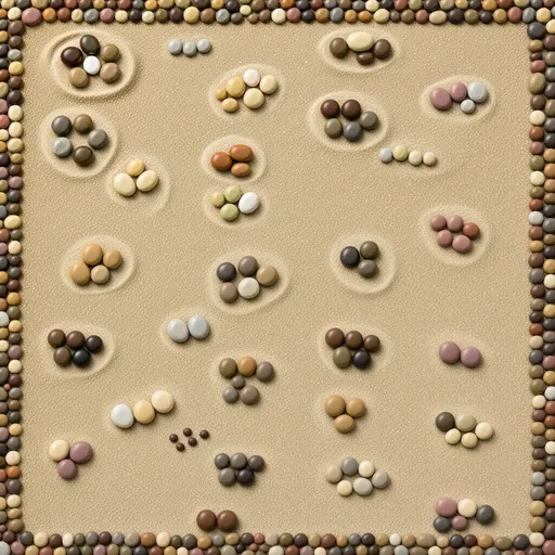 small sun-bleached pebbles - realistic game material color texture