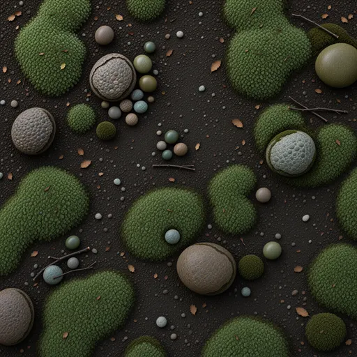 dark forest soil - realistic game material color texture