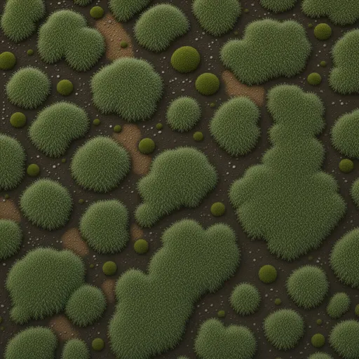 moss-covered ground - realistic game material color texture