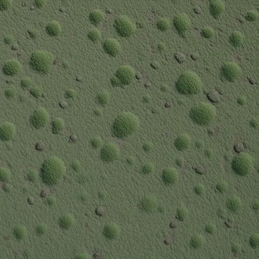 short woodland grass - simplified stylized game art with clear material shapes
