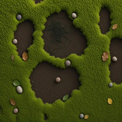 moss-covered ground - realistic game material color texture