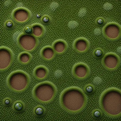 moss-covered ground - hand-painted game texture with readable brush shapes