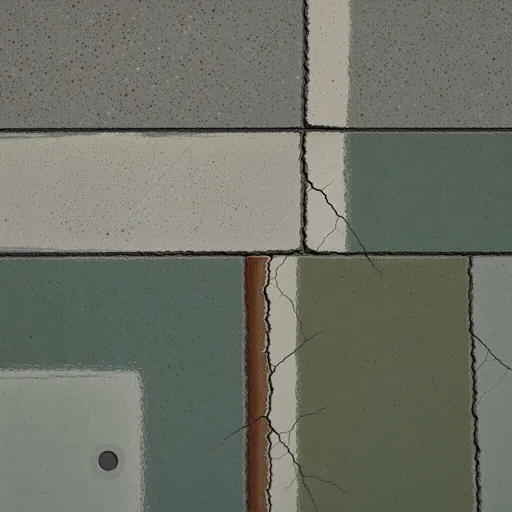 worn concrete - hand-painted game texture with readable brush shapes