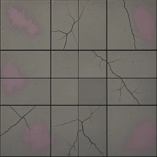 subtly stained concrete - simplified stylized game art with clear material shapes
