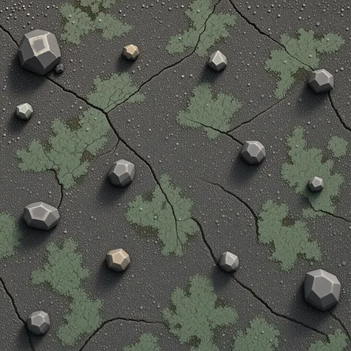 fine grey rubble - hand-painted game texture with readable brush shapes
