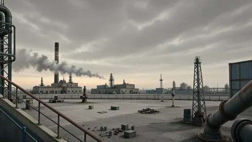 industrial landscape background - realistic game material color texture