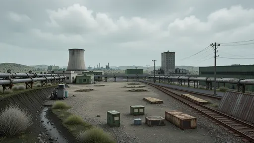 industrial landscape background - realistic game material color texture