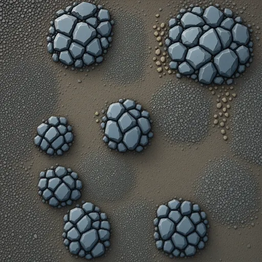 fine grey rubble - hand-painted game texture with readable brush shapes