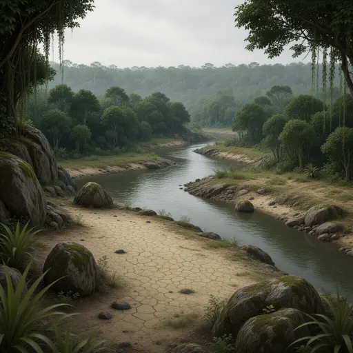 jungle landscape background - realistic game material color texture