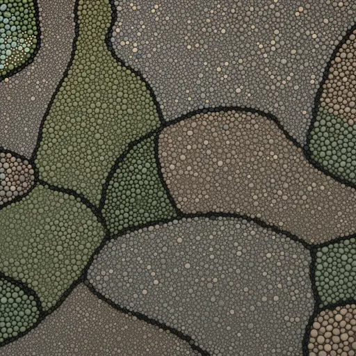 damp fine river gravel - realistic game material color texture