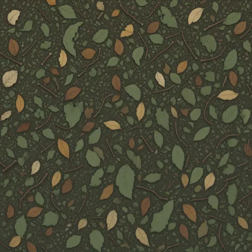 fine decomposed leaf litter - hand-painted game texture with readable brush shapes