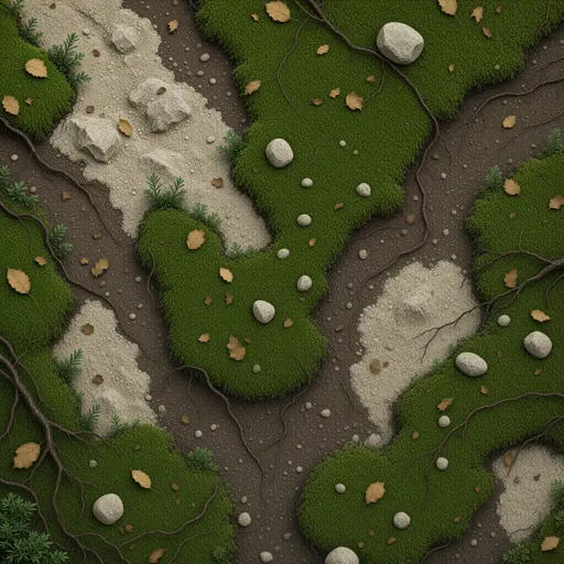 deep green ground moss - realistic game material color texture
