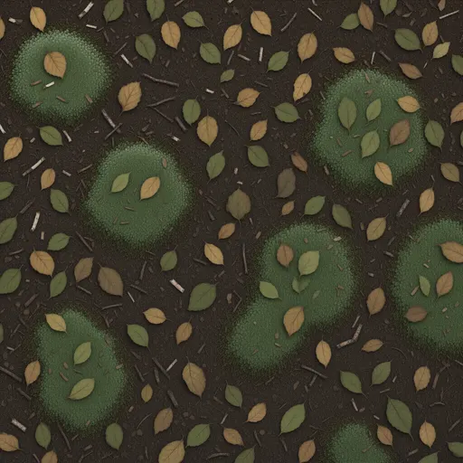 fine decomposed leaf litter - realistic game material color texture