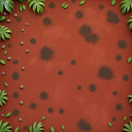 tropical red soil - hand-painted game texture with readable brush shapes