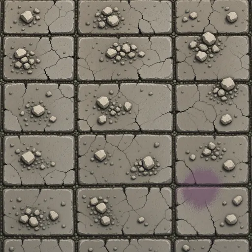 worn flat paving stones - hand-painted game texture with readable brush shapes