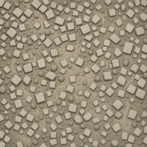 dusty stone rubble - hand-painted game texture with readable brush shapes