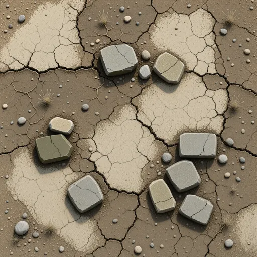 dry packed earth - realistic game material color texture