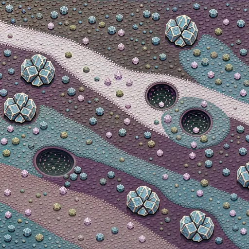 violet mineral soil - hand-painted game texture with readable brush shapes