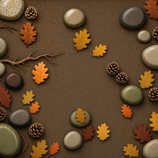 brown woodland soil - hand-painted game texture with readable brush shapes