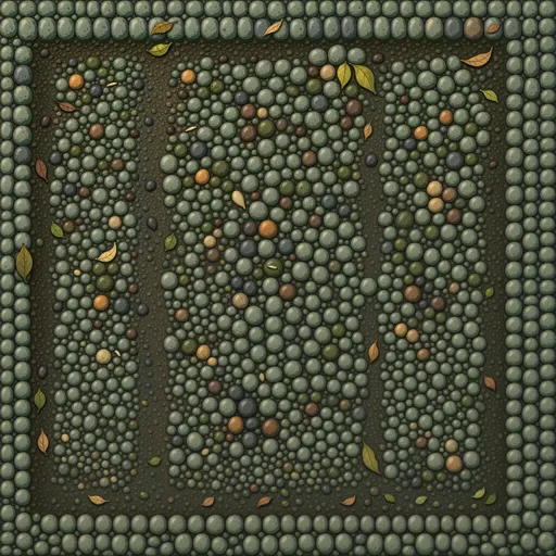 damp fine river gravel - hand-painted game texture with readable brush shapes
