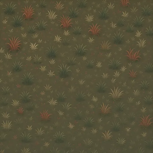 faded autumn grass - simplified stylized game art with clear material shapes