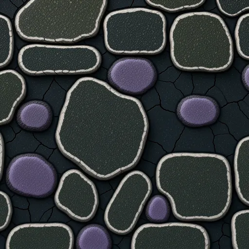 dark alien basalt - simplified stylized game art with clear material shapes