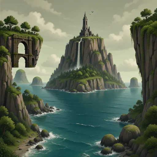 deep ocean - hand-painted game art