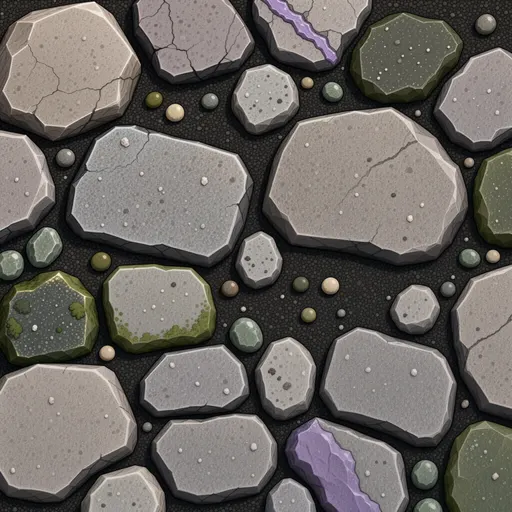 fine cave gravel - simplified stylized game art with clear material shapes
