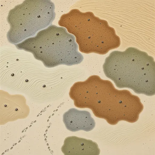 fine desert sand - hand-painted game texture with readable brush shapes